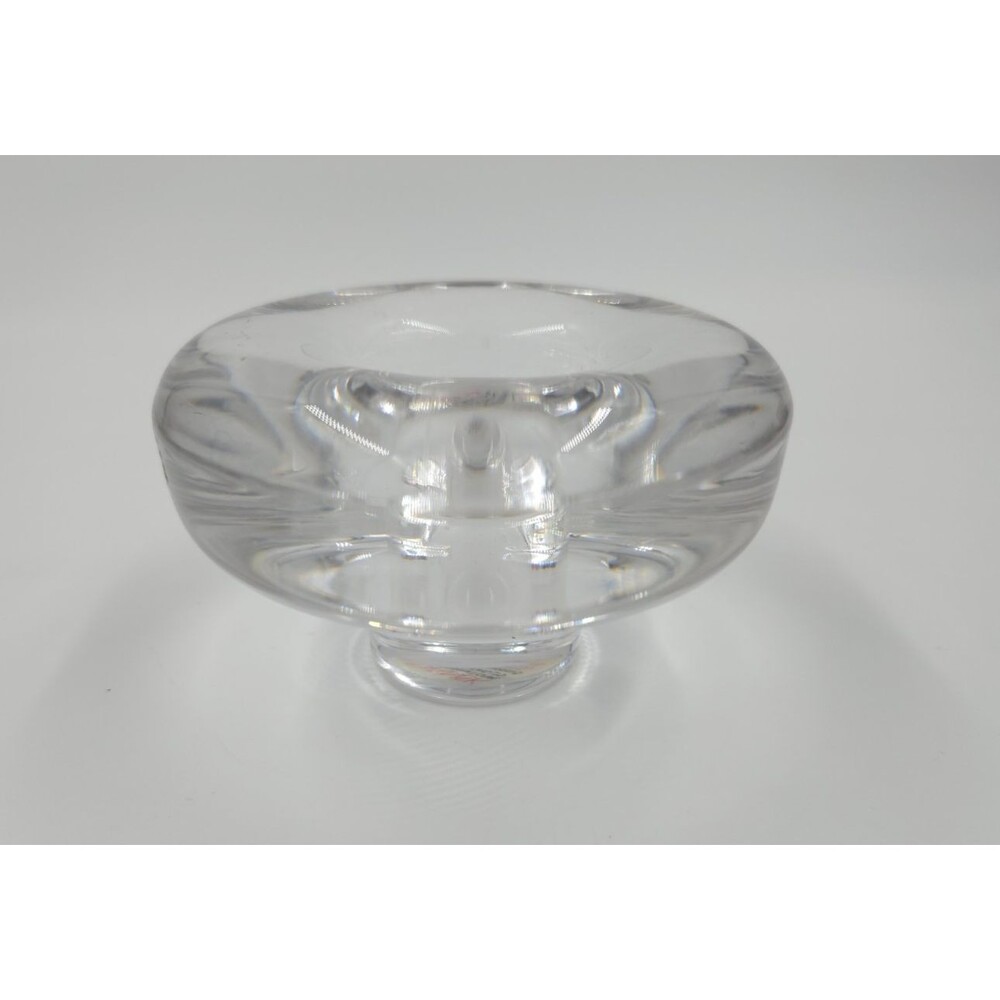 Vintage Dansk Jens Candle Holder Heavy Clear Glass MCM Mid Century Modern